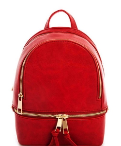 Fashion zipper Cute Backpack LP1082 RED